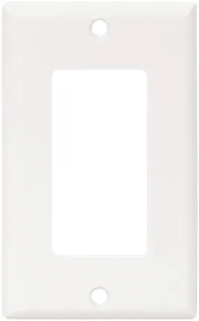 1 Gang Standard Wall Plate, White Deco