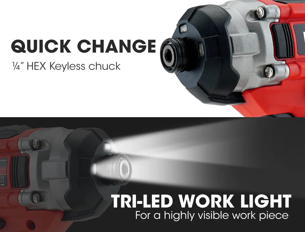20V Cordless Impact Driver Kit with 130Nm Torque - Baumr-AG
