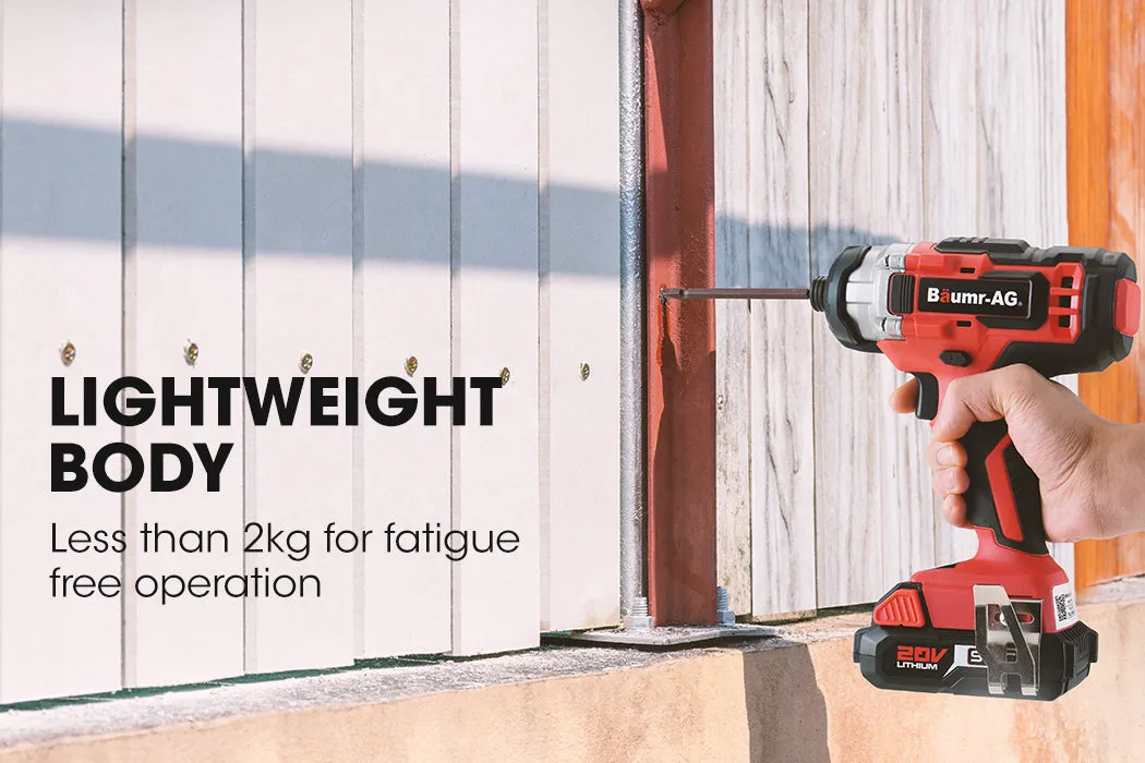 20V Cordless Impact Driver Kit with 130Nm Torque - Baumr-AG