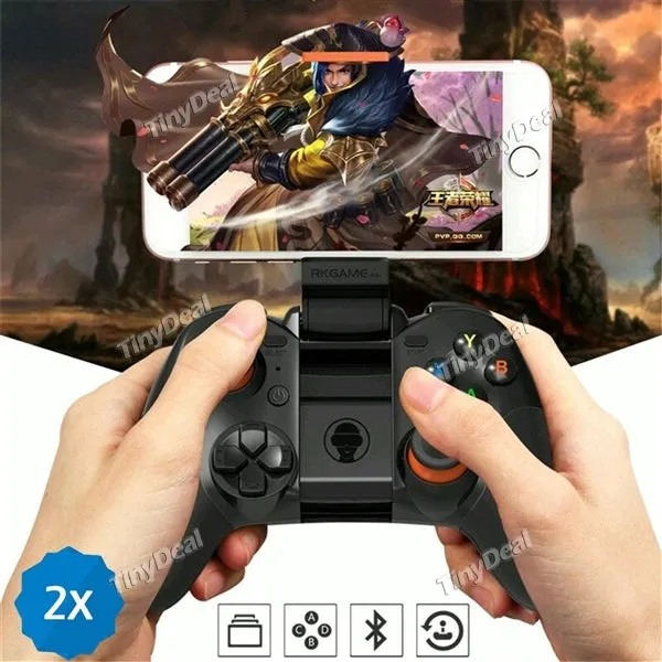 2pcs Bluetooth Gamepad RK GAME 4th Gaming Controller Ergonomics for Android iOS Windows Devices