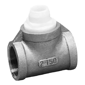 316 SS Threaded Tee with NPT Threads with PVDF Insert