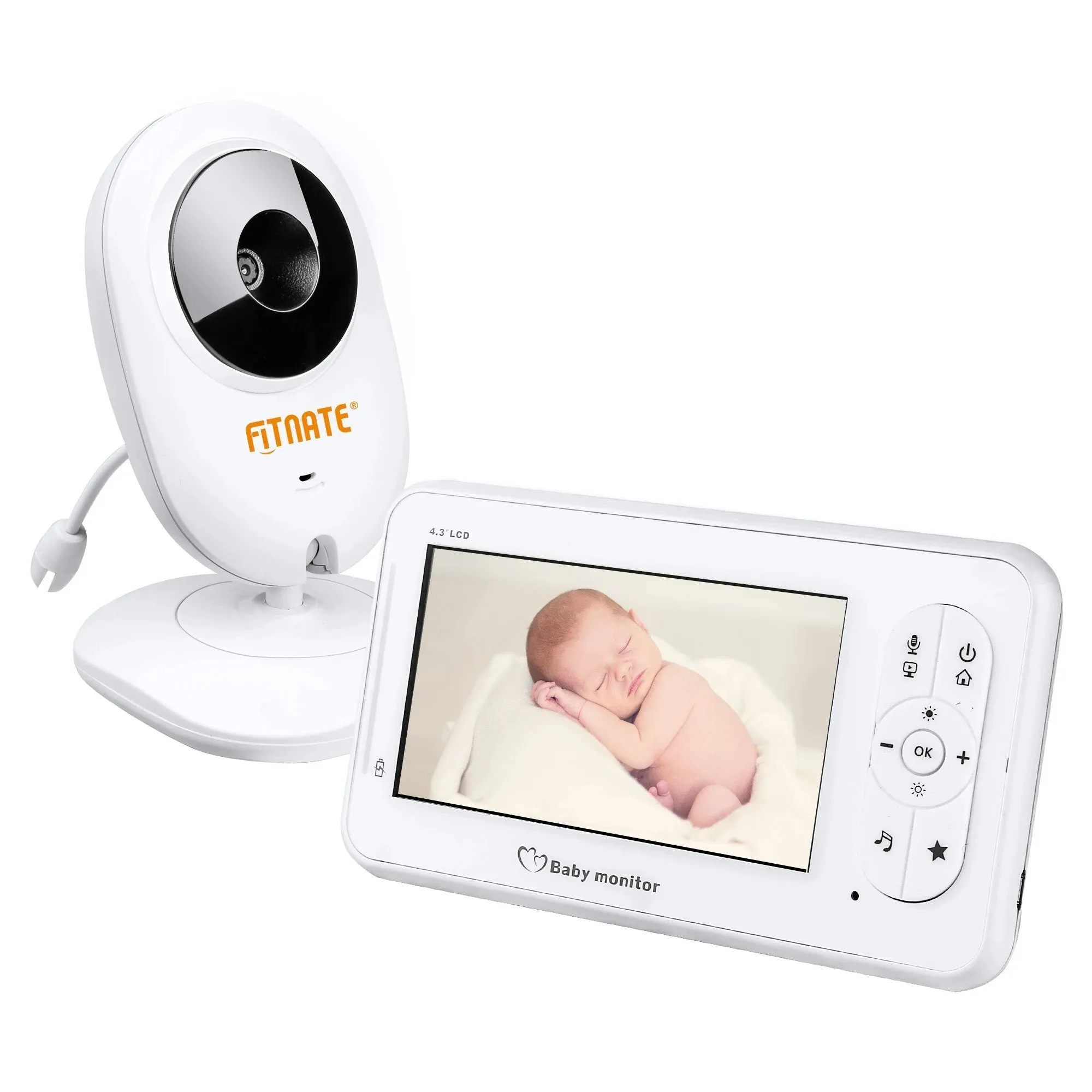 4.3" Baby Monitor 2.4Ghz Wireless Camera Video 2-Way Talk