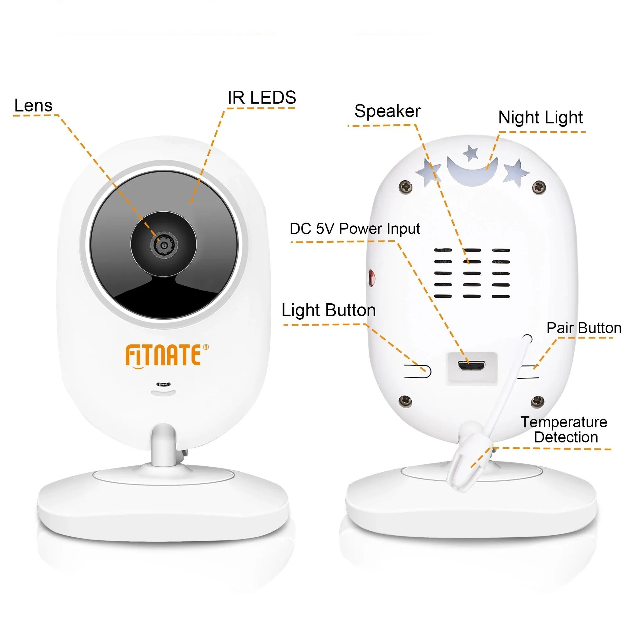 4.3" Baby Monitor 2.4Ghz Wireless Camera Video 2-Way Talk