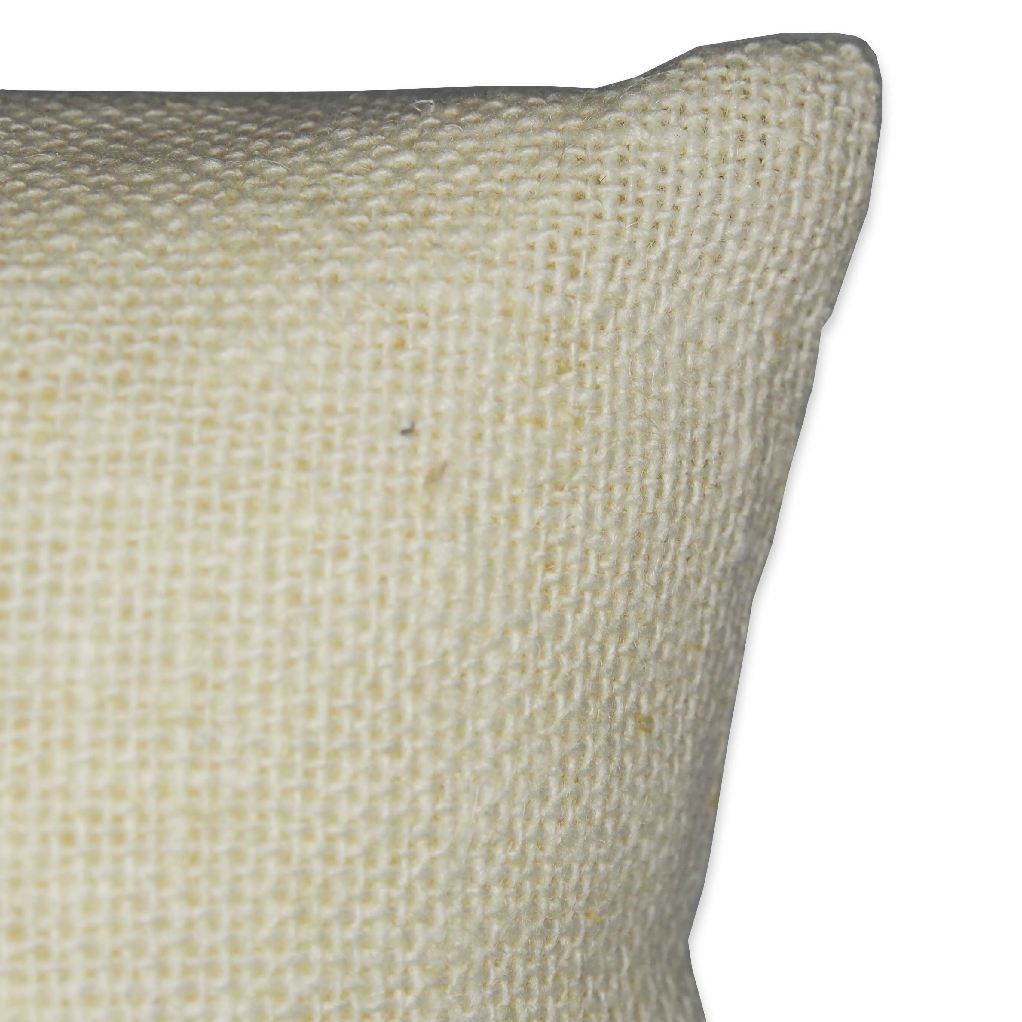 4" Beige Linen Pillow Displays