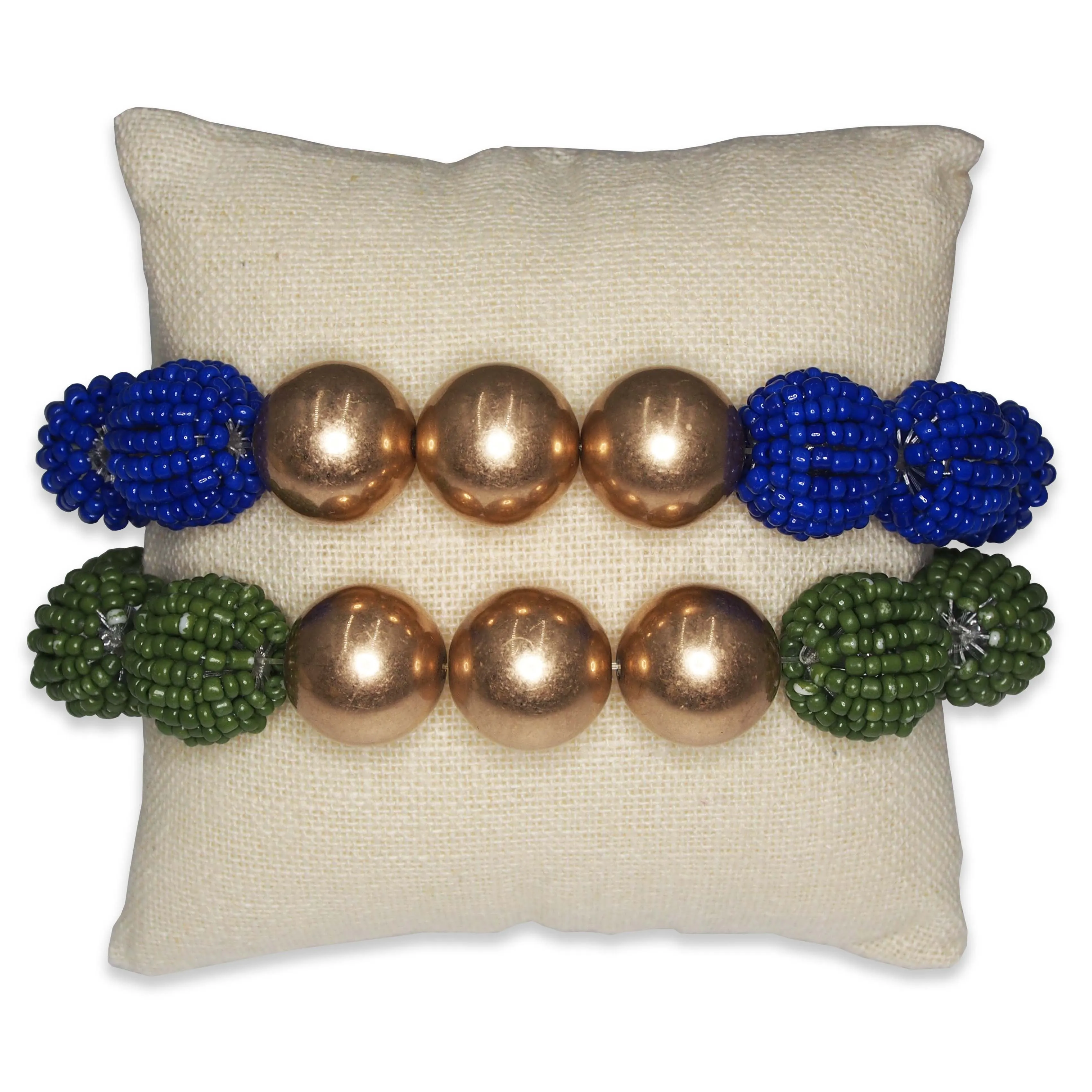 4" Beige Linen Pillow Displays