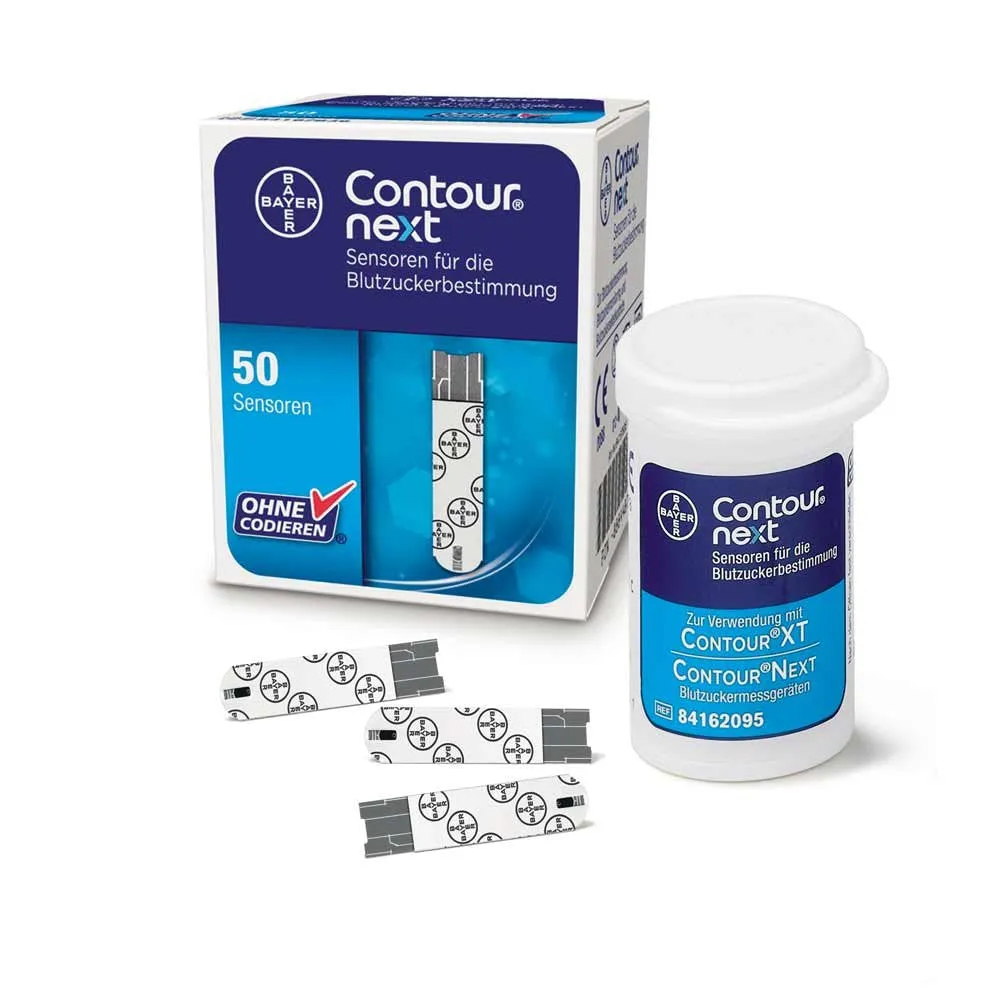50x Bayer CONTOUR® NEXT sensors, blood sugar test strips, blood sugar test strips