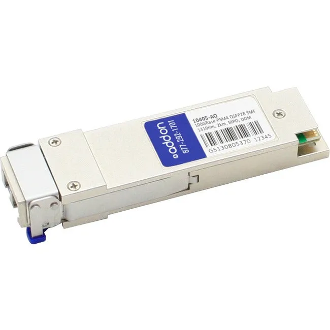 AddOn Extreme Networks 10405 Compatible TAA Compliant 100GBase-PSM4 QSFP28 Transceiver (SMF, 1310nm, 2km, MPO, DOM) 10405-AO