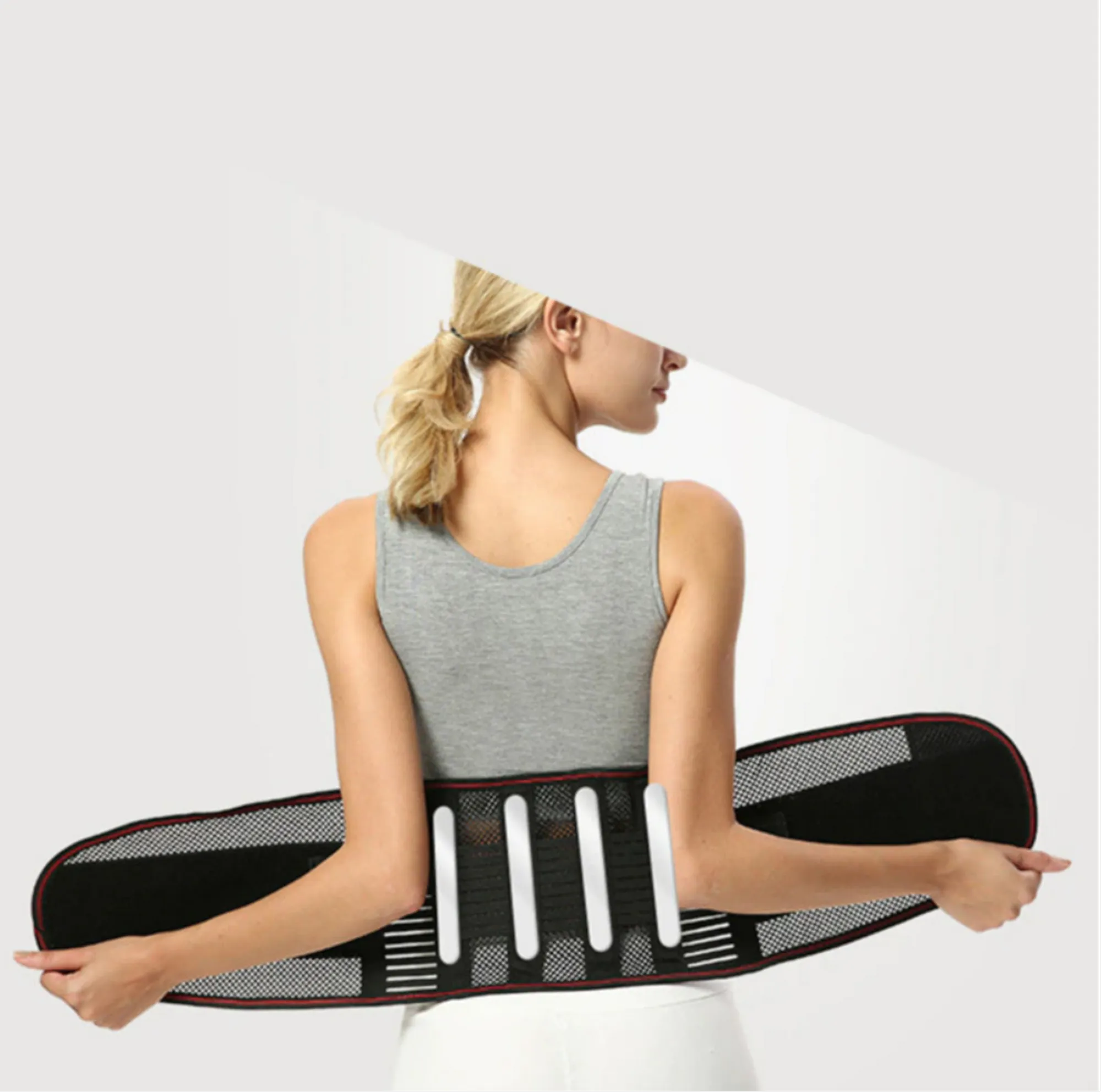 Adjustable Low Back Waist Adjustable Support Belt Brace Self-heating Magnetic