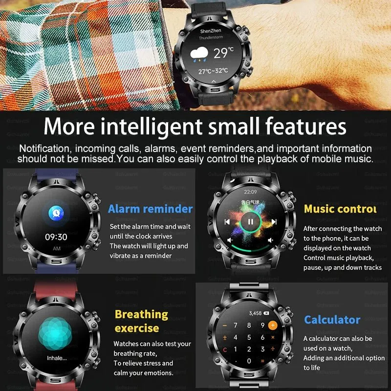 AI Medical Diagnosis Smart Watch Bluetooth Call Blood Sugar Blood