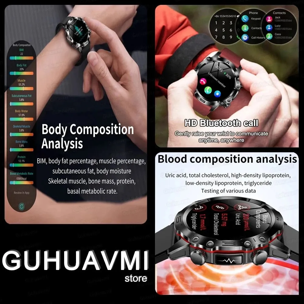 AI Medical Diagnosis Smart Watch Bluetooth Call Blood Sugar Blood