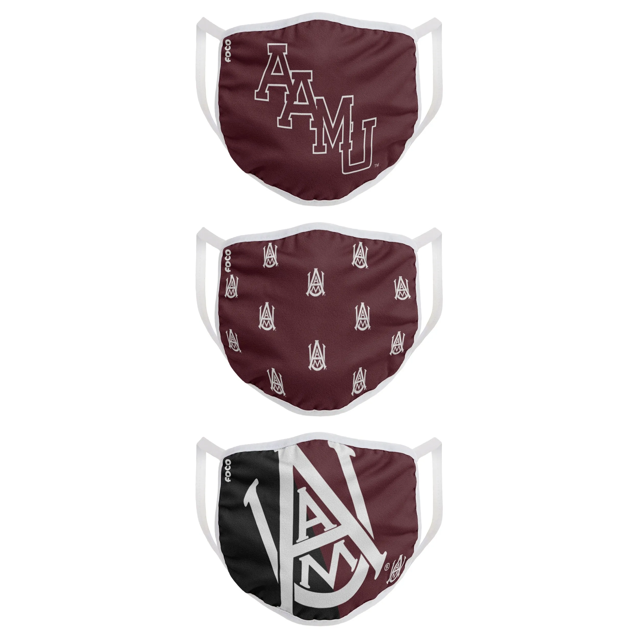 Alabama A&M Bulldogs NCAA 3 Pack Face Cover
