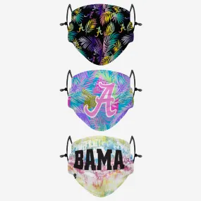 Alabama Crimson Tide Neon Floral 3 Pack Face Cover