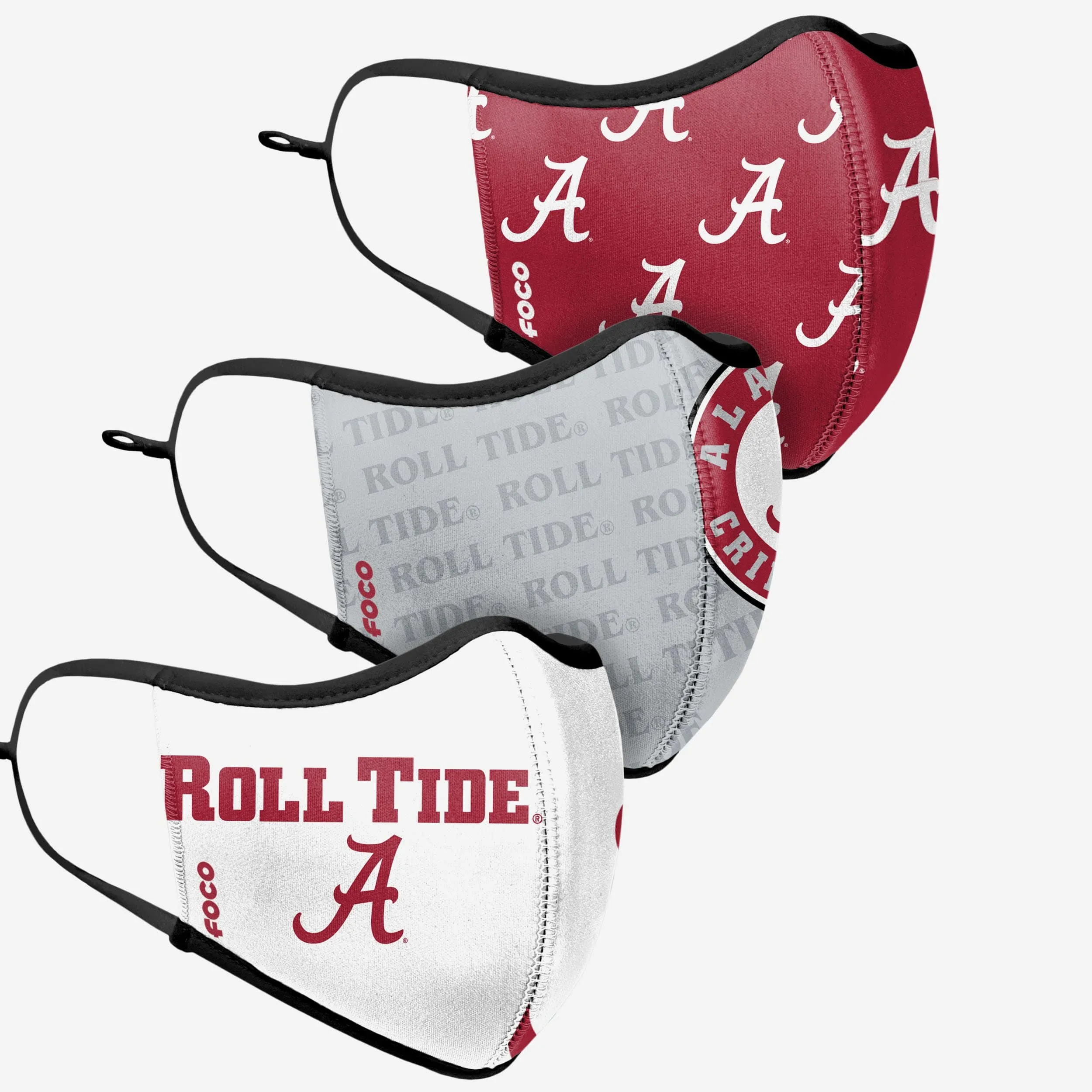 Alabama Crimson Tide Thematic Sport 3 Pack Face Cover