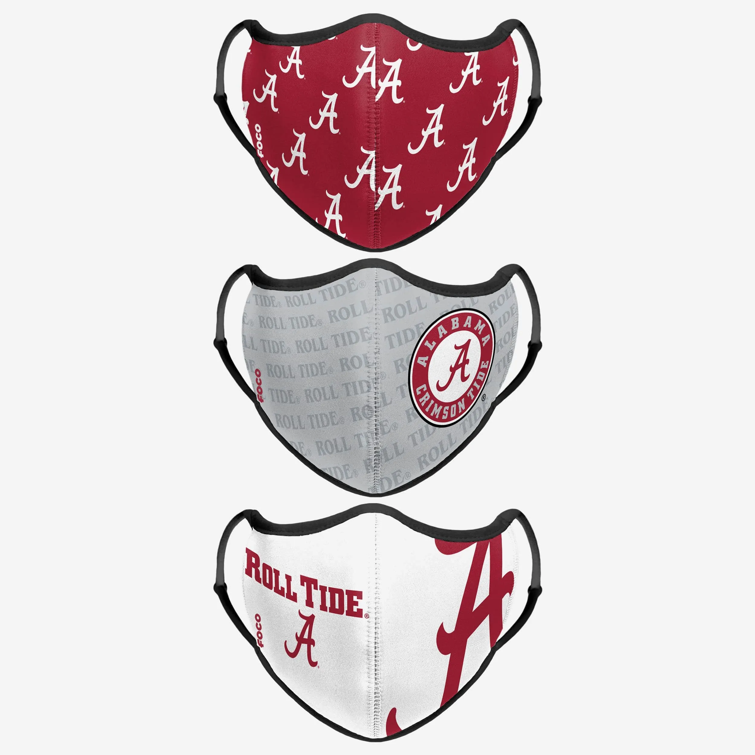 Alabama Crimson Tide Thematic Sport 3 Pack Face Cover