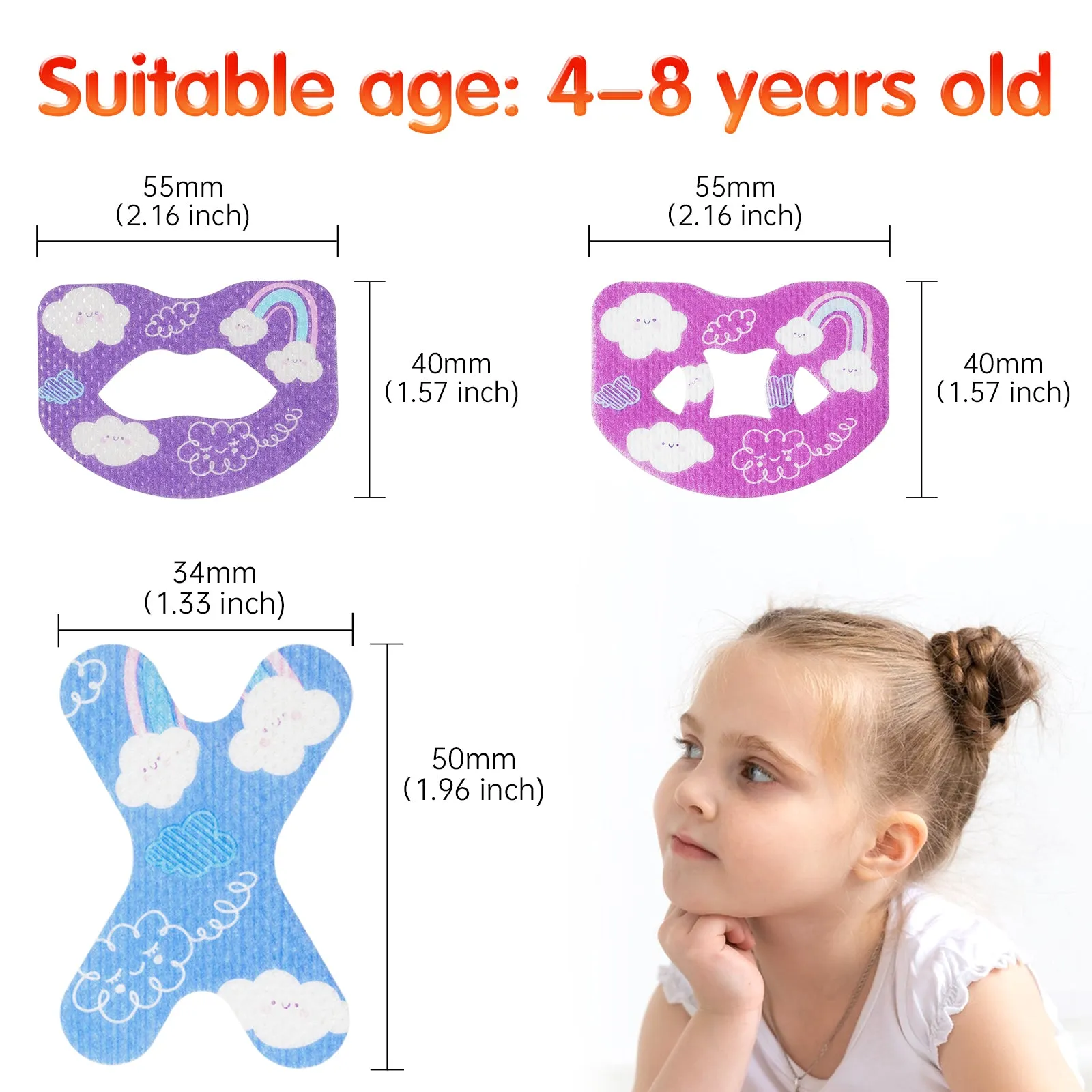 Aliver Kids Sleep Strips, Stretchable Mouth Sleep Aid Help Nose Breathing