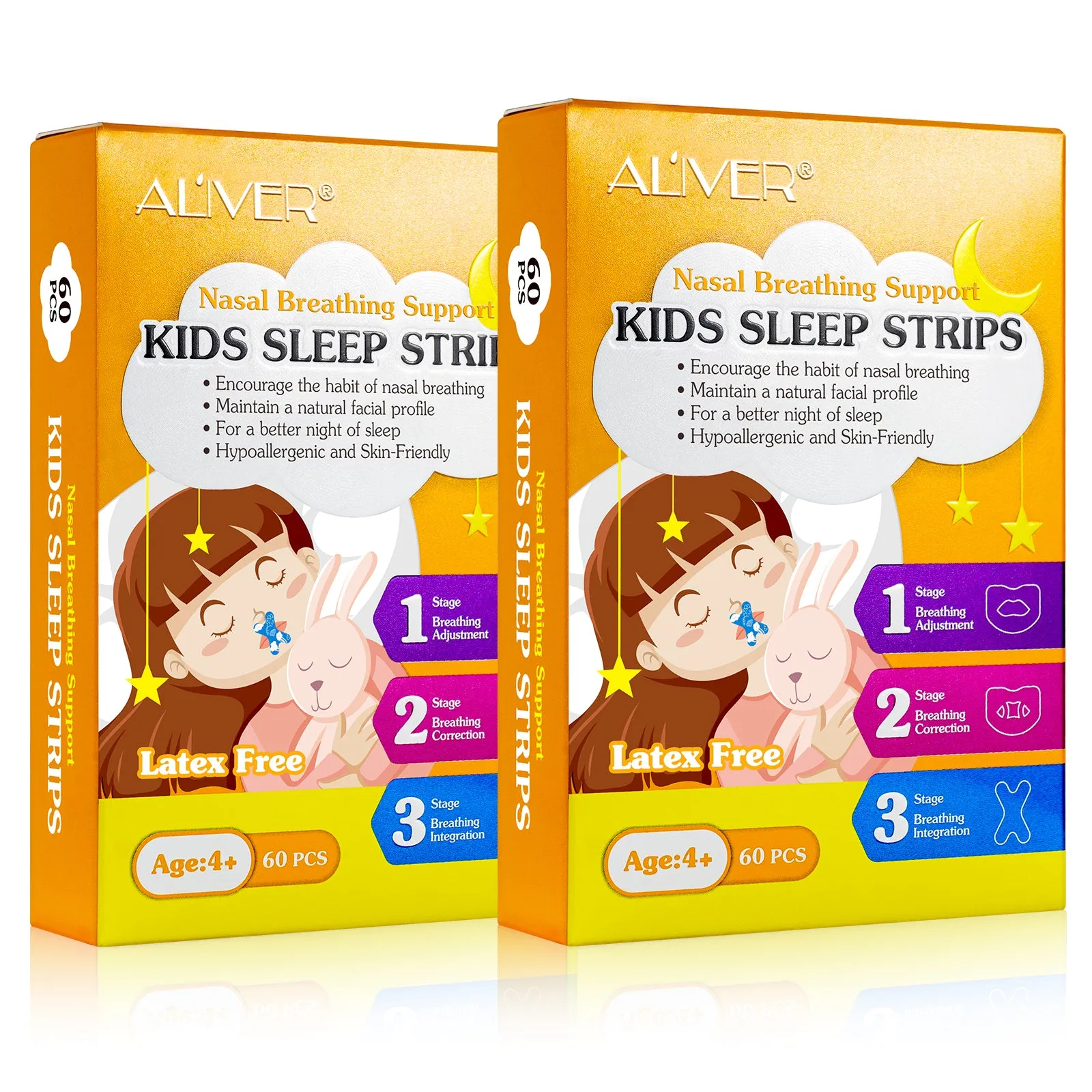 Aliver Kids Sleep Strips, Stretchable Mouth Sleep Aid Help Nose Breathing