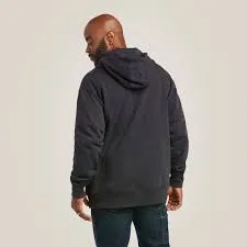 Ariat Men's Rebar Workman 1/4 Zip Hoodie Charcoal