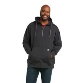 Ariat Men's Rebar Workman 1/4 Zip Hoodie Charcoal