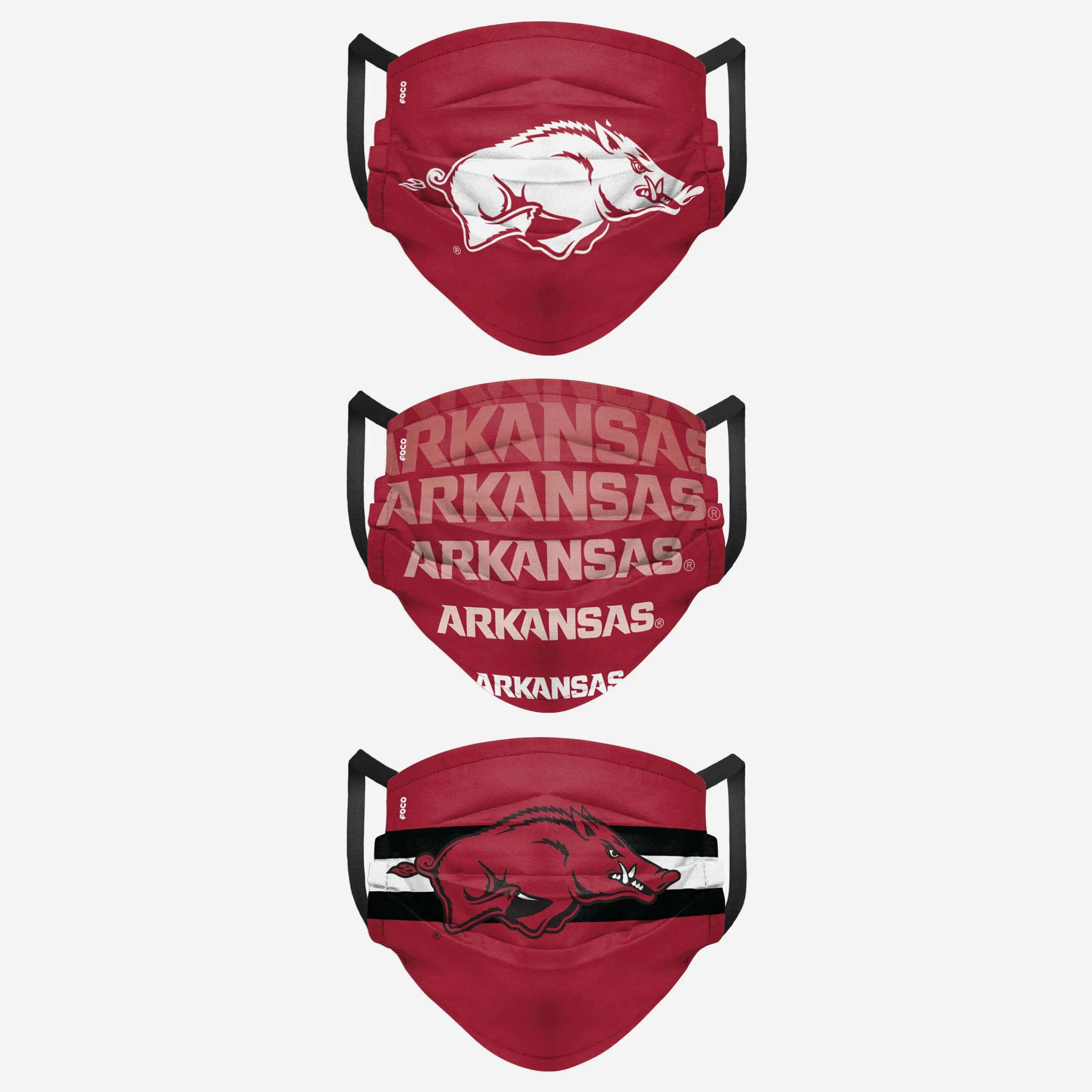 Arkansas Razorbacks Matchday 3 Pack Face Cover