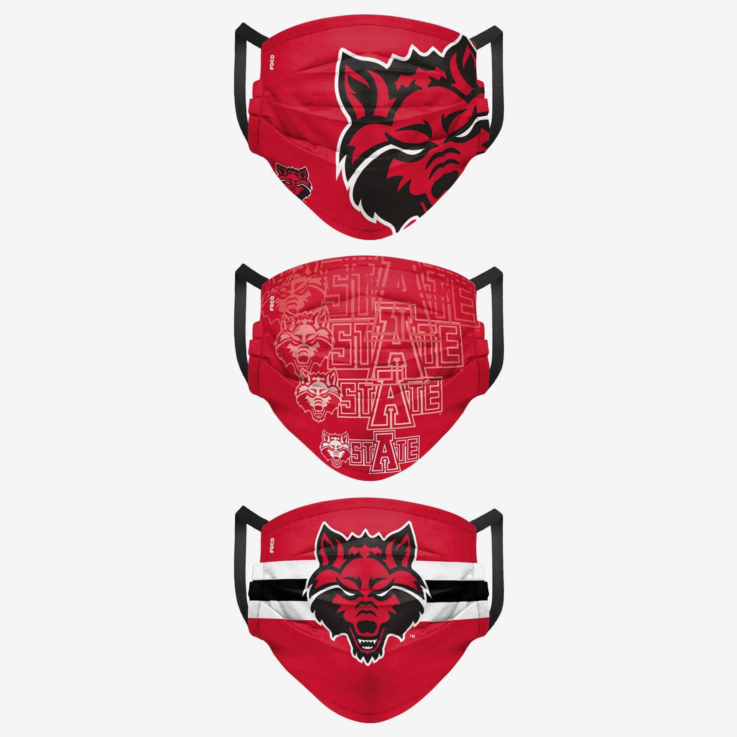 Arkansas State Red Wolves Matchday 3 Pack Face Cover