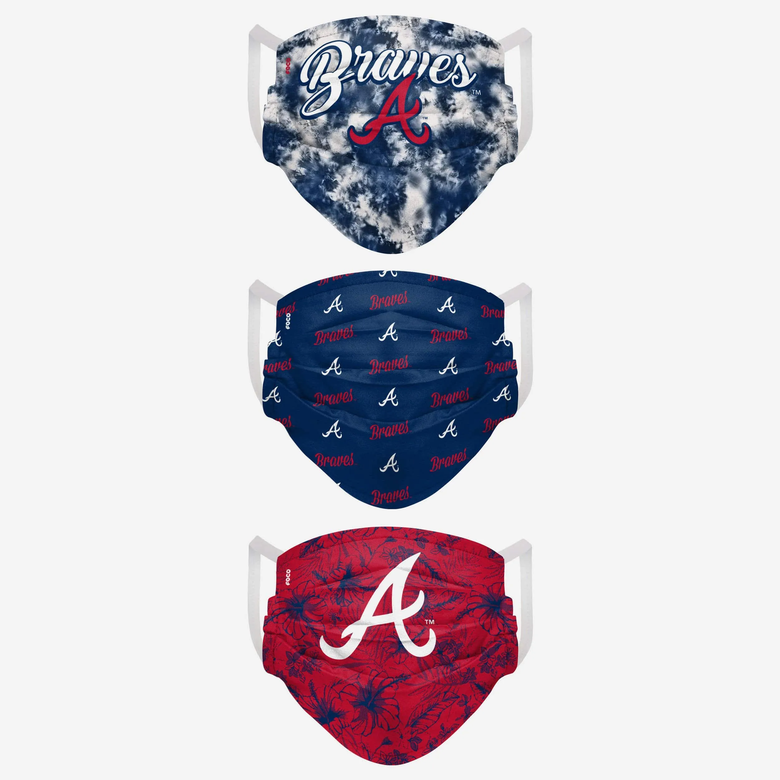 Atlanta Braves Womens Matchday 3 Pack Face Cover
