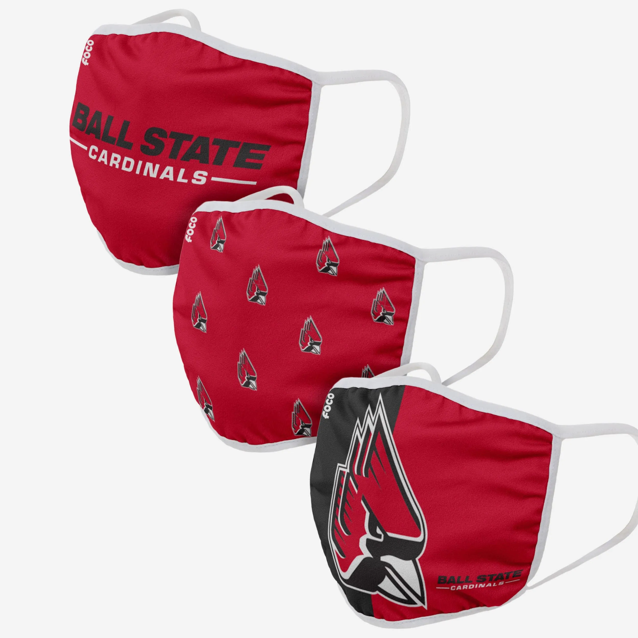 Ball State Cardinals 3 Pack Face Cover