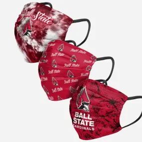 Ball State Cardinals Womens Matchday 3 Pack Face Cover