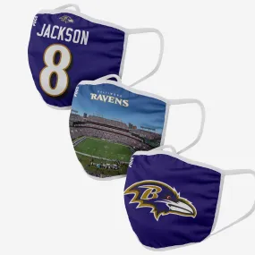 Baltimore Ravens Fan Fest 3 Pack Face Cover