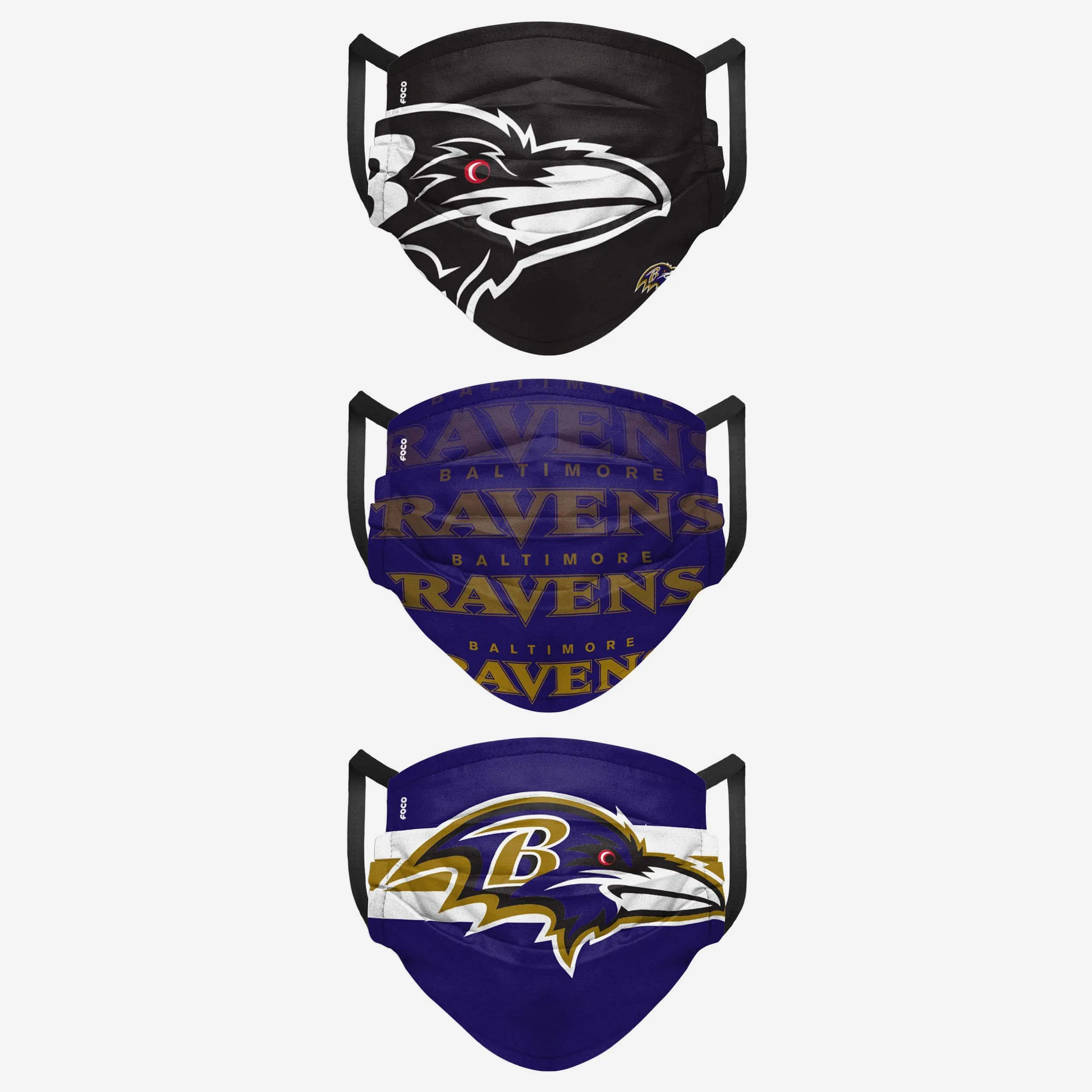 Baltimore Ravens Matchday 3 Pack Face Cover
