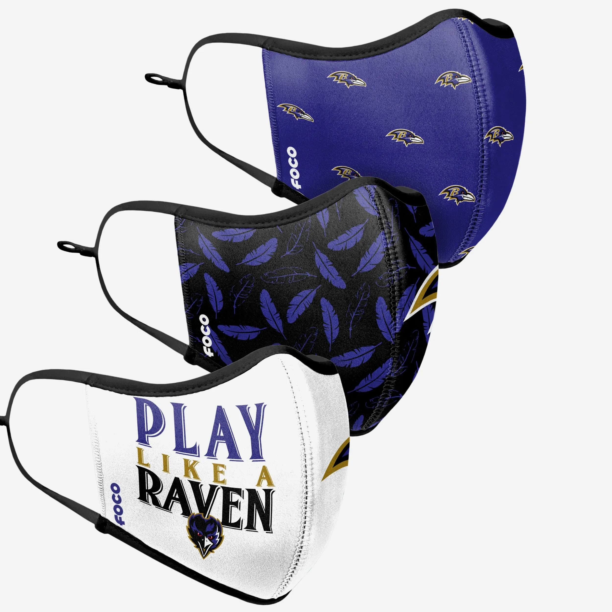 Baltimore Ravens Thematic Sport 3 Pack Face Cover