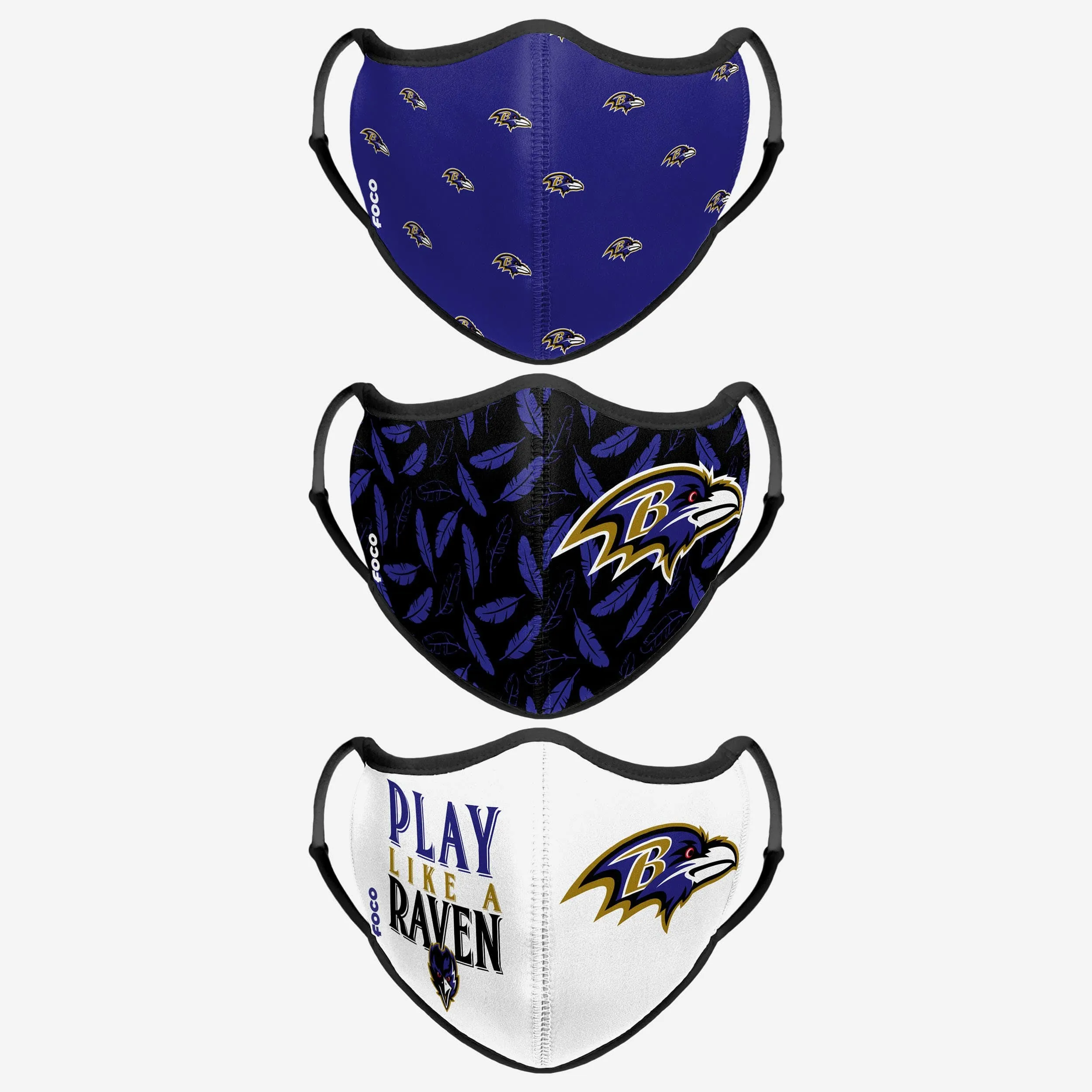 Baltimore Ravens Thematic Sport 3 Pack Face Cover