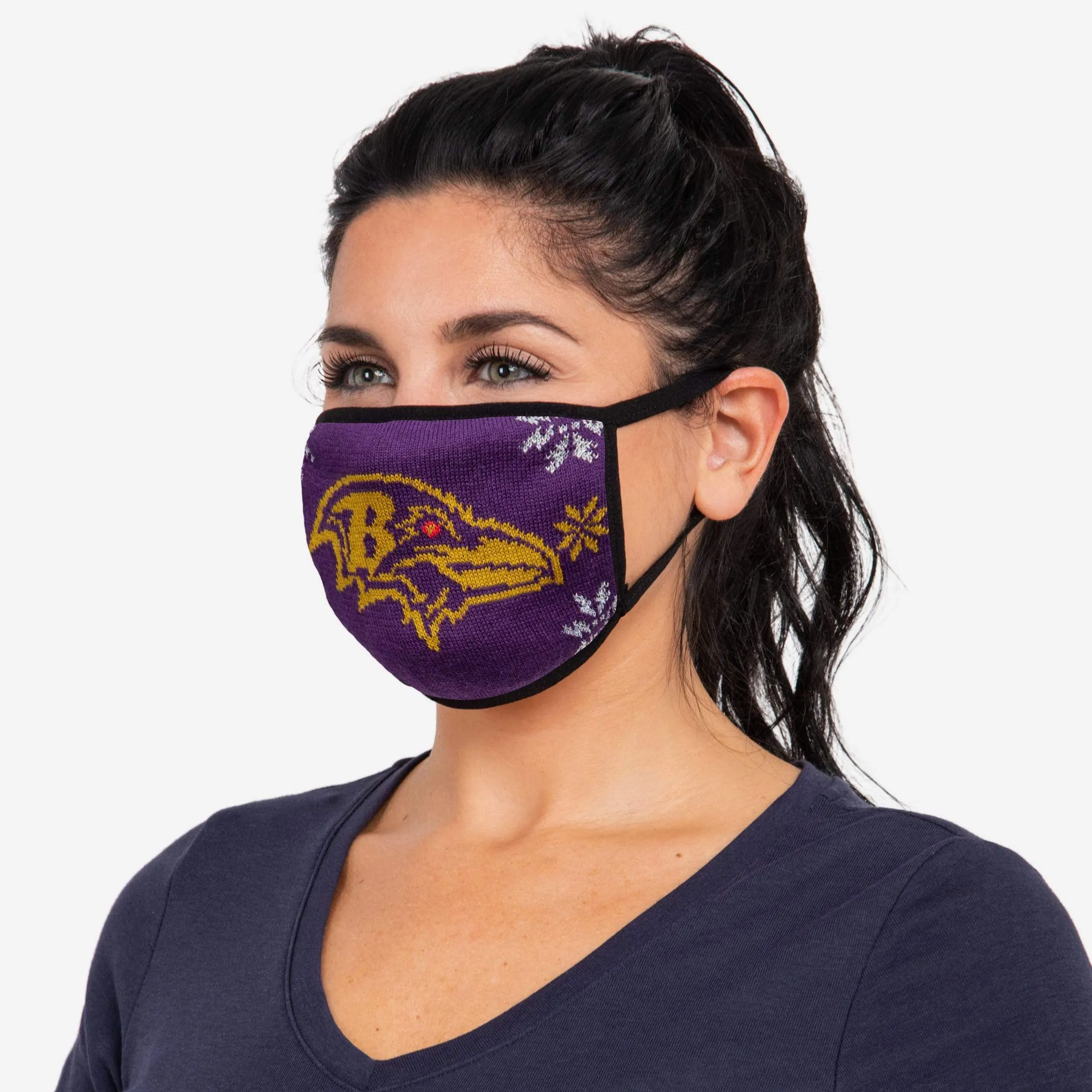 Baltimore Ravens Womens Knit 2 Pack Face Cover