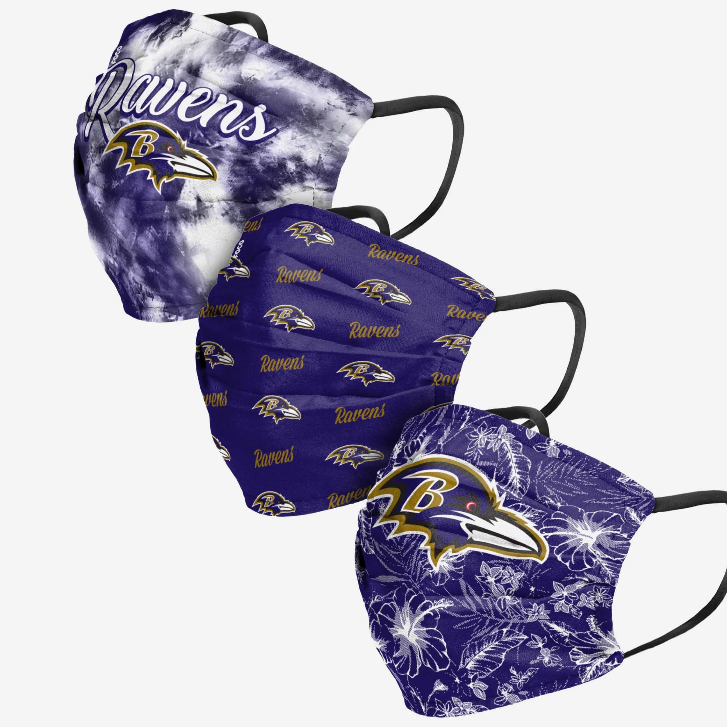 Baltimore Ravens Womens Matchday 3 Pack Face Cover