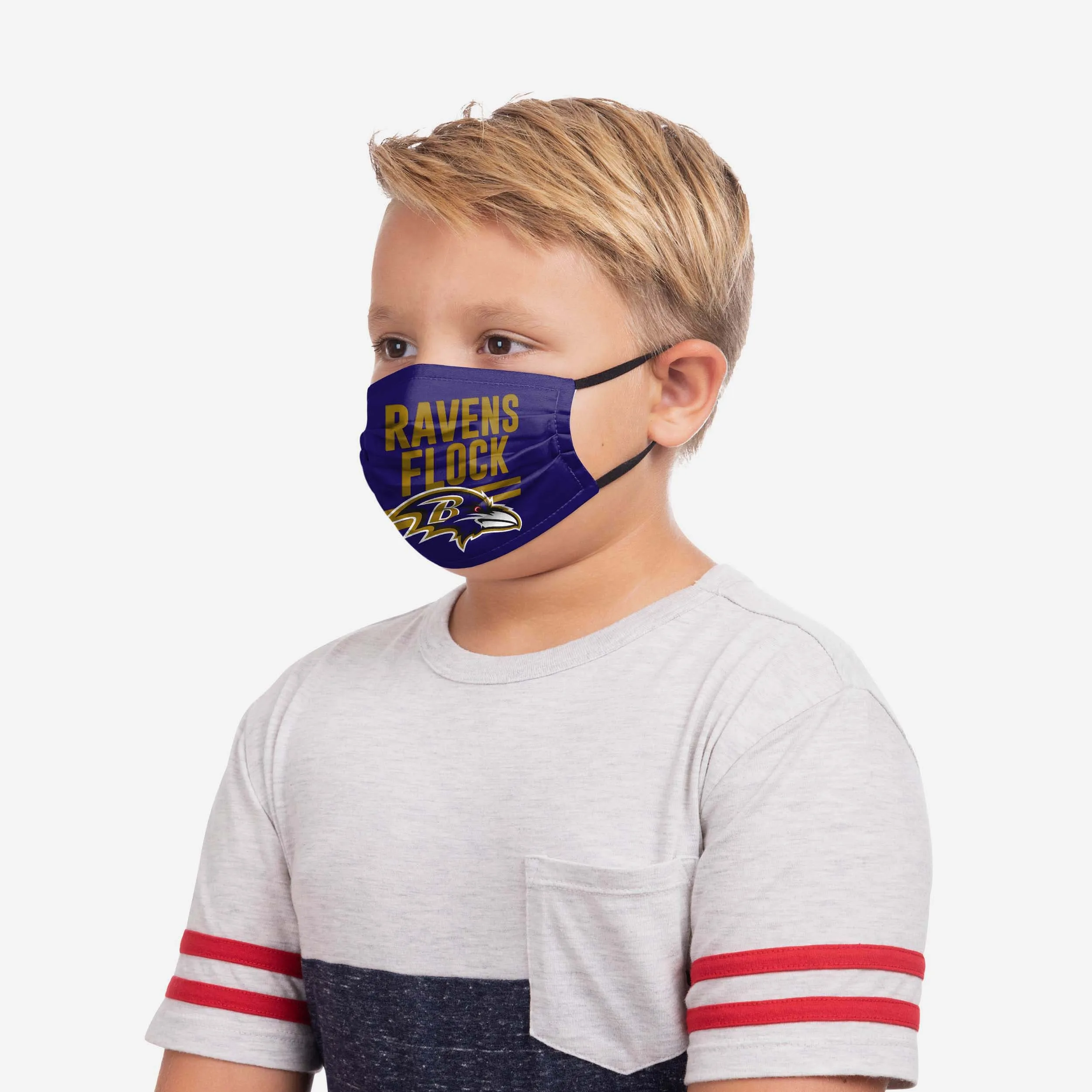 Baltimore Ravens Youth Rising Stars Adjustable 5 Pack Face Cover