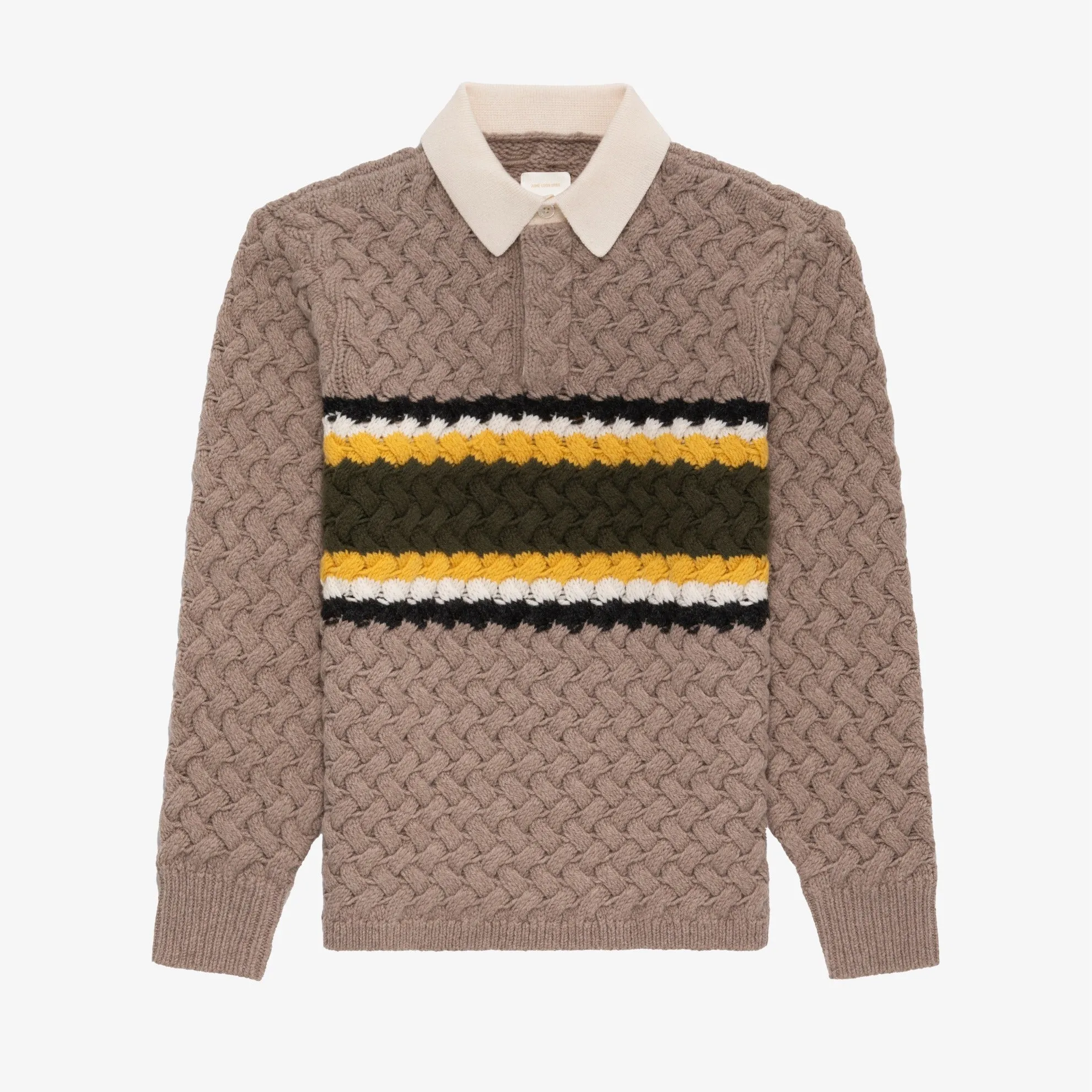 Basketweave Knit Rugby
