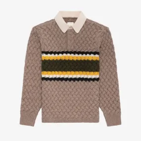 Basketweave Knit Rugby