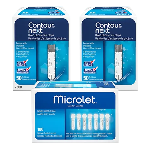 Bayer Contour Next Test Strips 100 ct. & Microlet Lancets 100 ct.