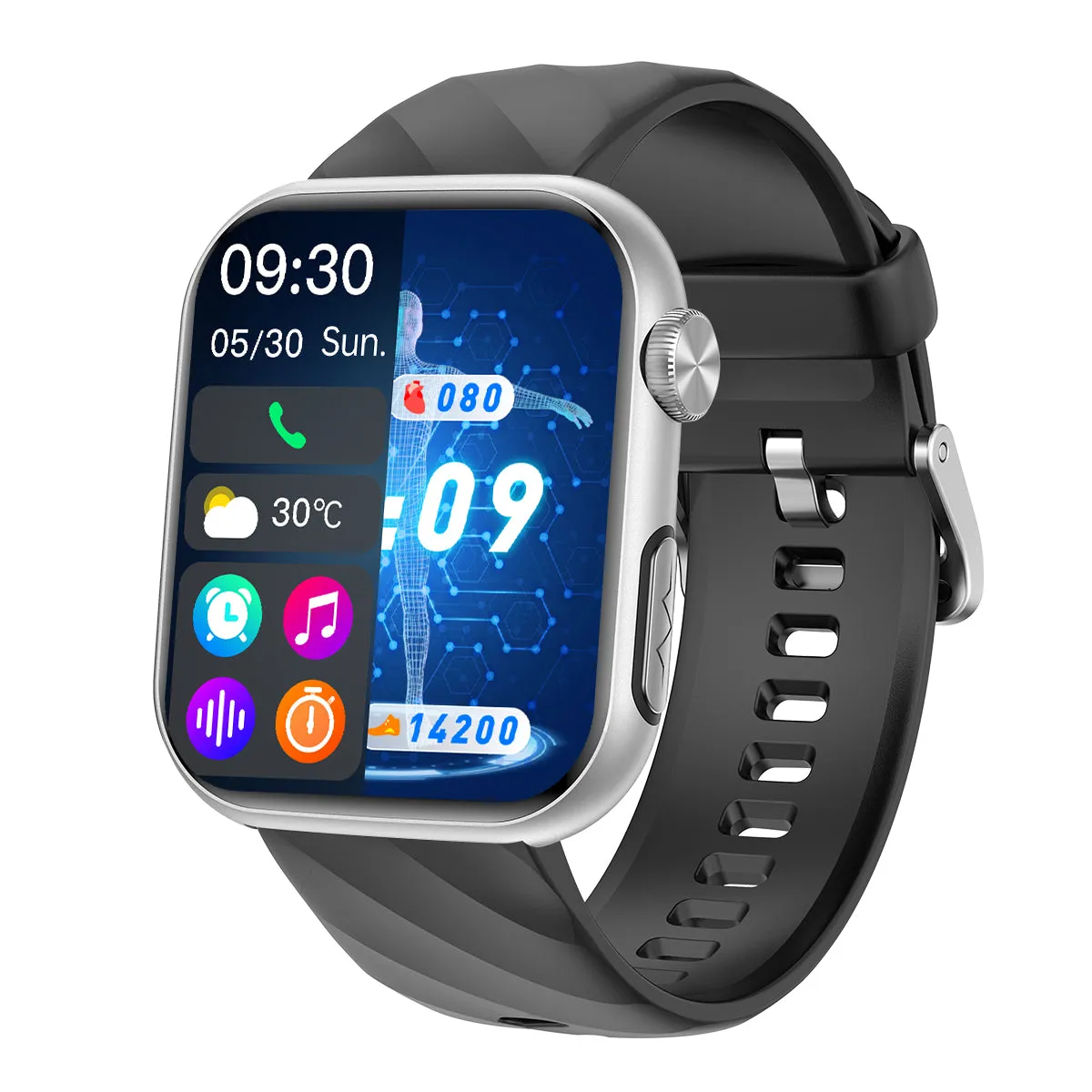 Best Upgrade FITVII® GT5 Pro Max Blood Pressure Monitoring Watch With Blood Glucose ECG Heart Rate Calls Health Fitness Tracker 2025