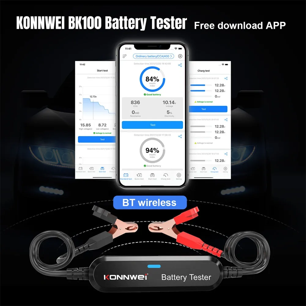 BK100 BST360 Battery Tester Bluetooth 12v Battery Monitor