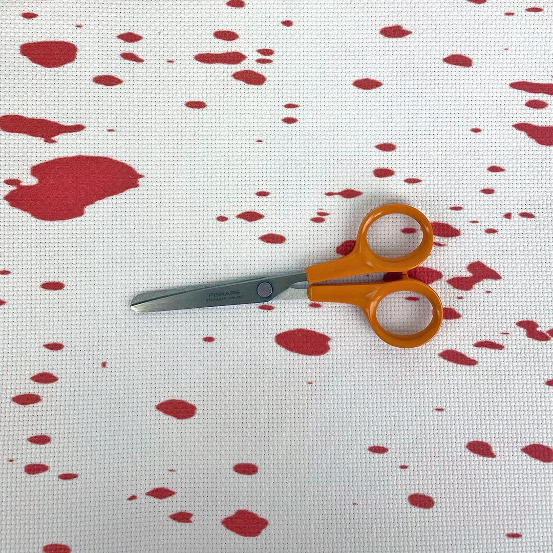 Blood Spatter Printed Cross Stitch Aida Fabric