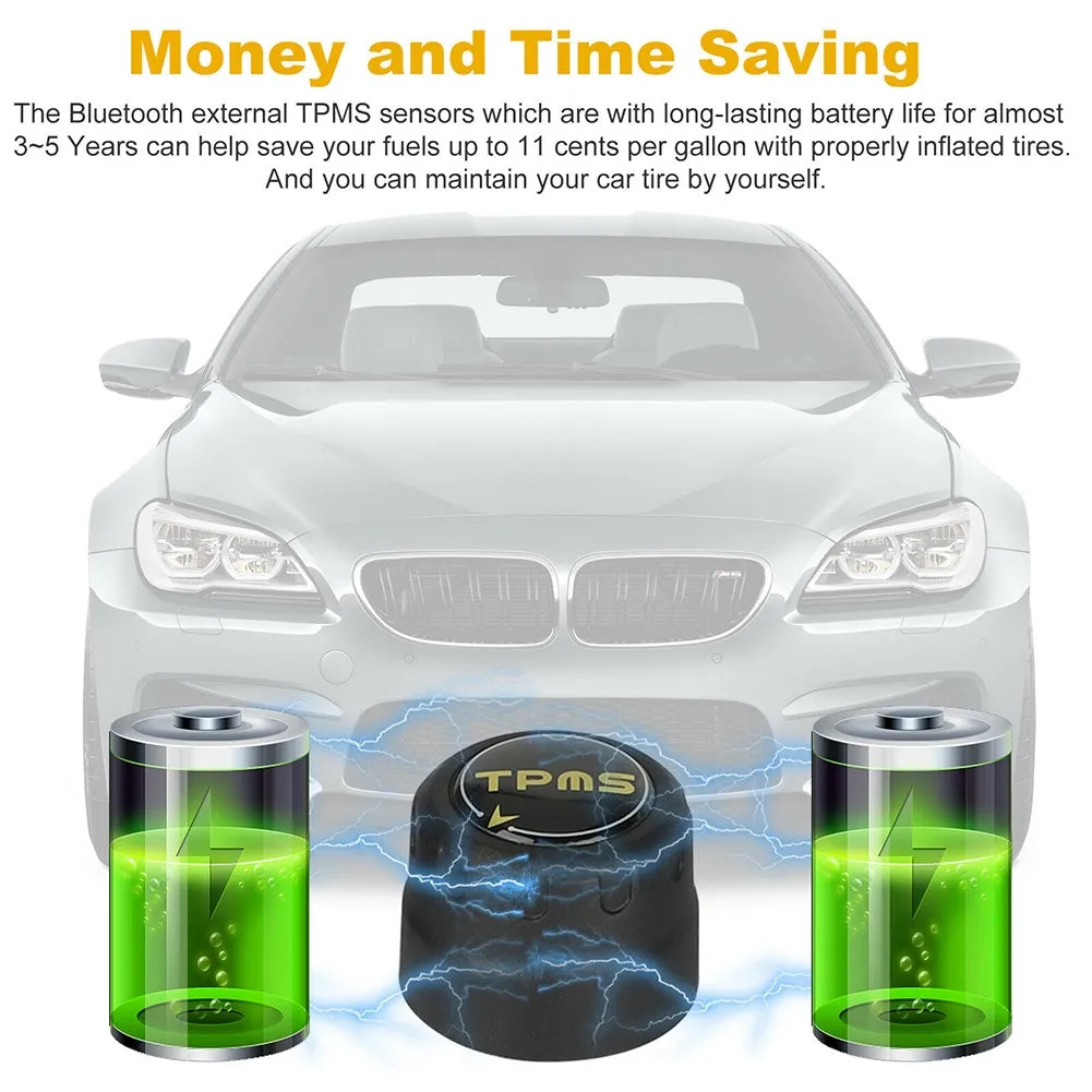 Bluetooth-compatible 5.0 Car  Tire  Pressure  Detector Wireless