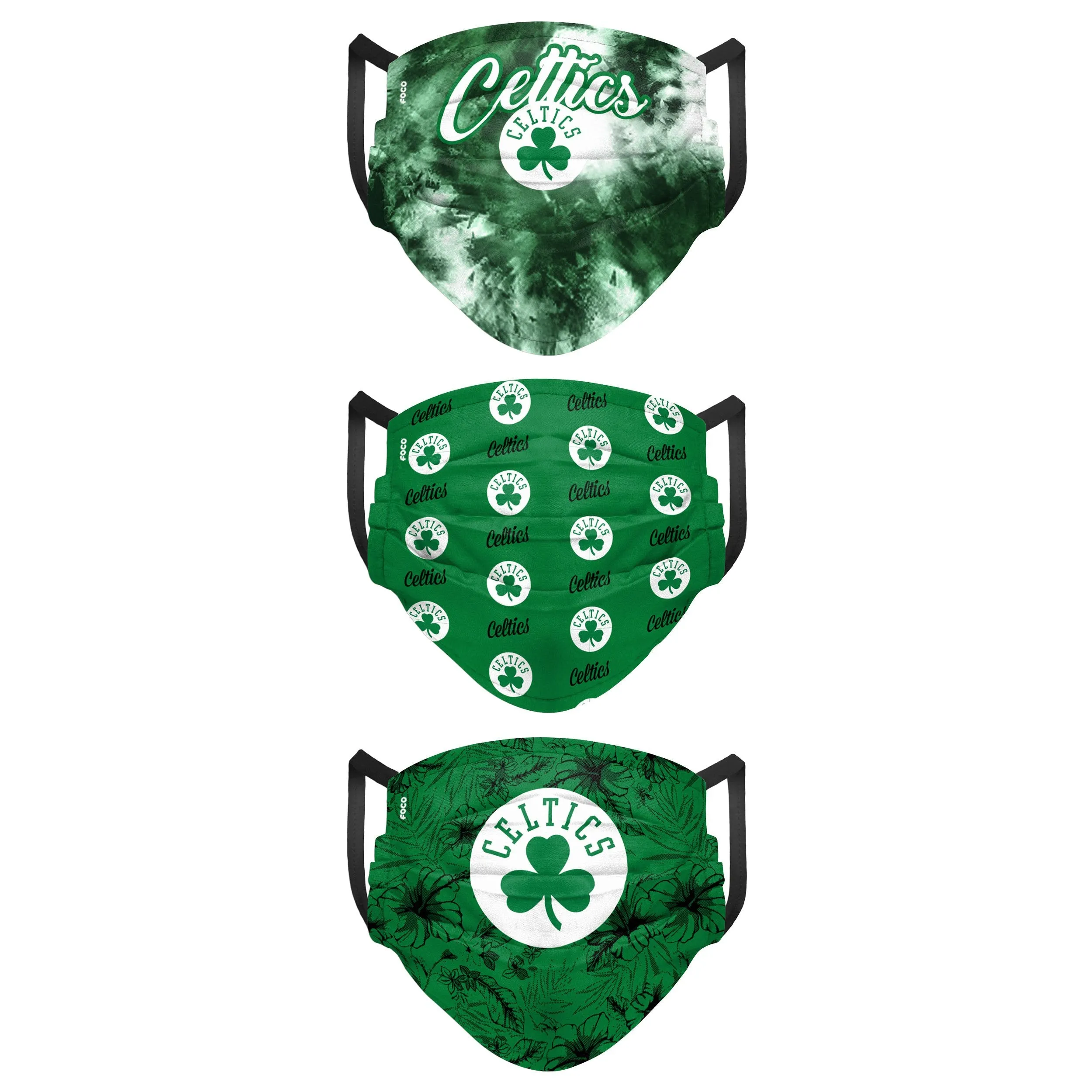 Boston Celtics NBA Womens Matchday 3 Pack Face Cover