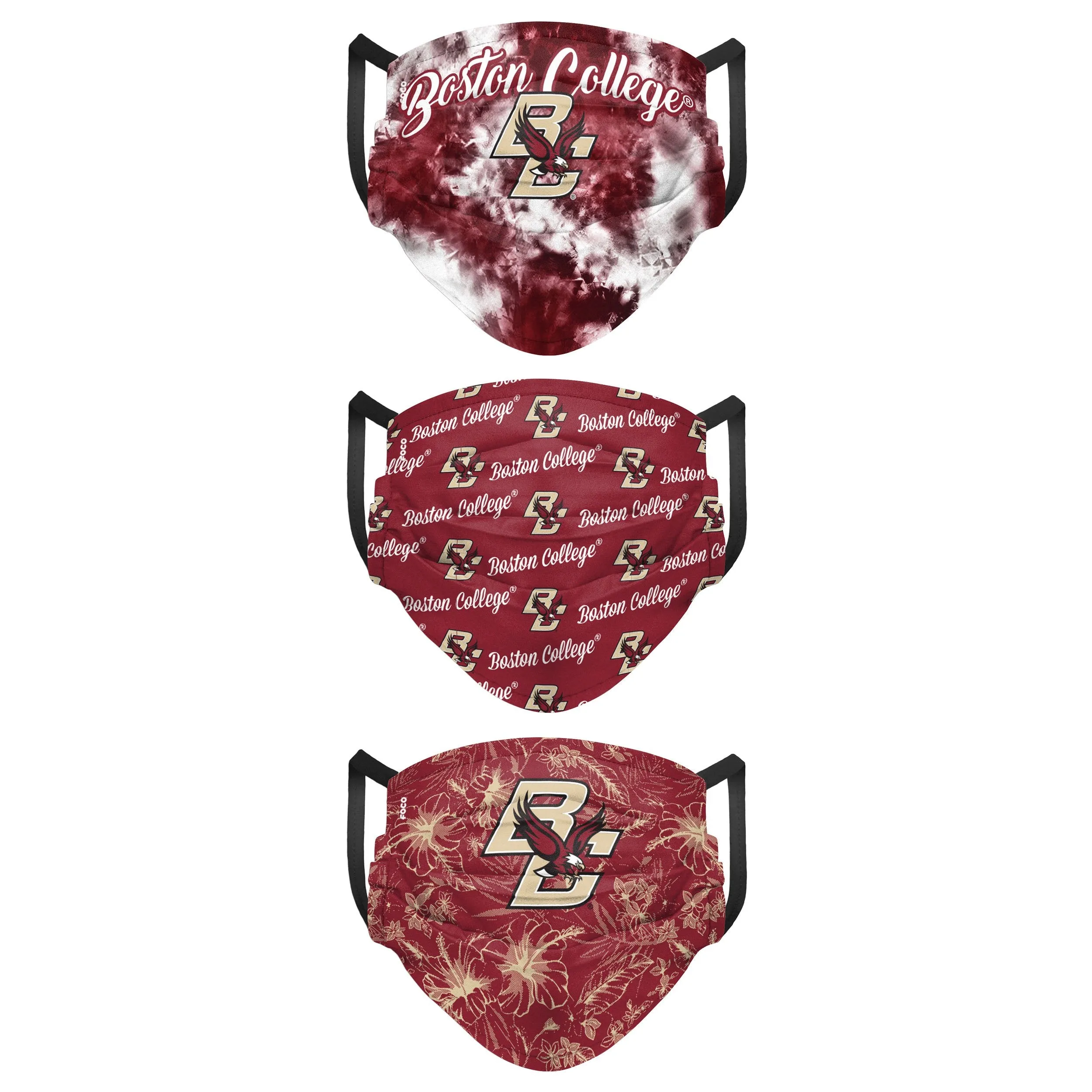 Boston College Eagles NCAA Womens Matchday 3 Pack Face Cover
