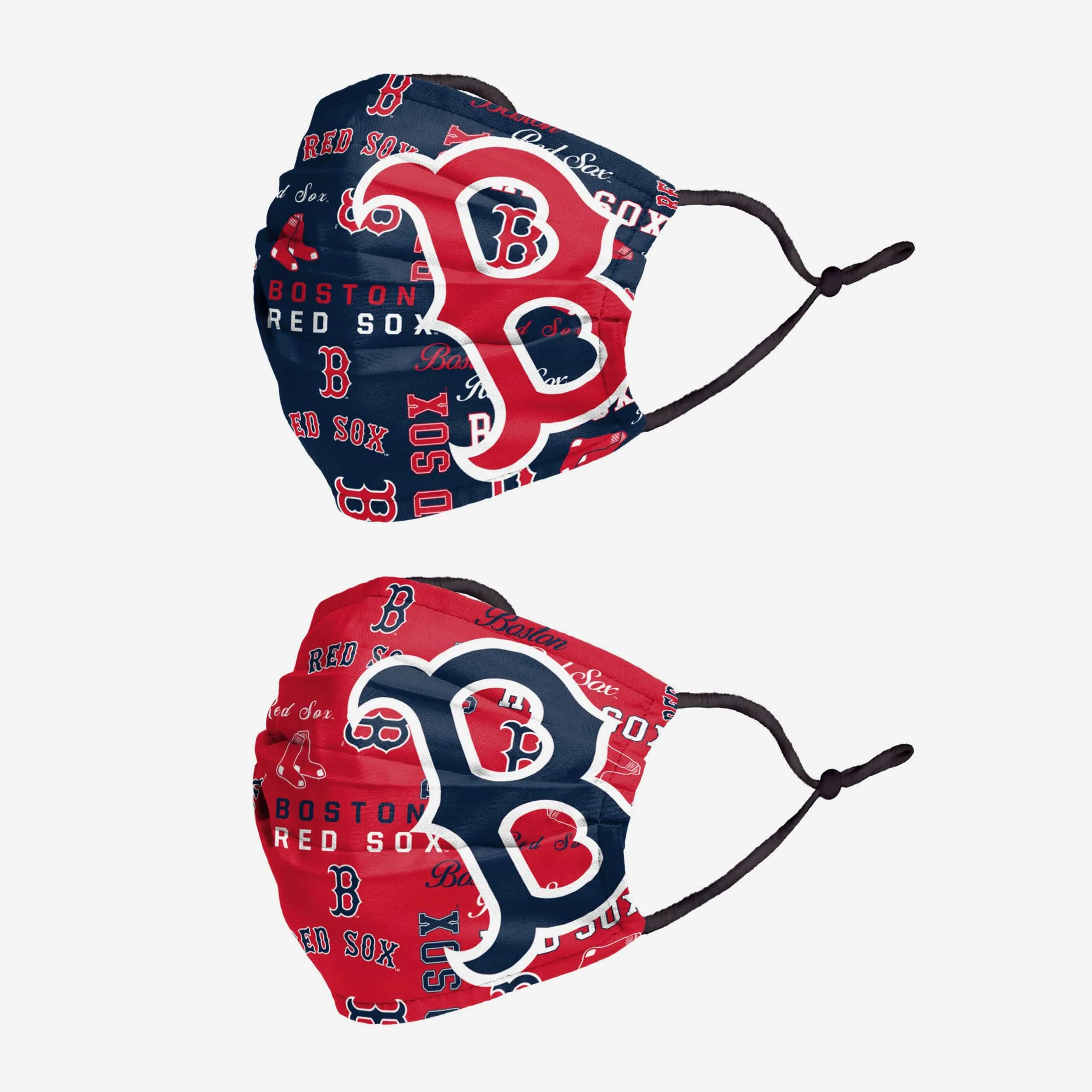 Boston Red Sox Logo Rush Adjustable 2 Pack Face Cover