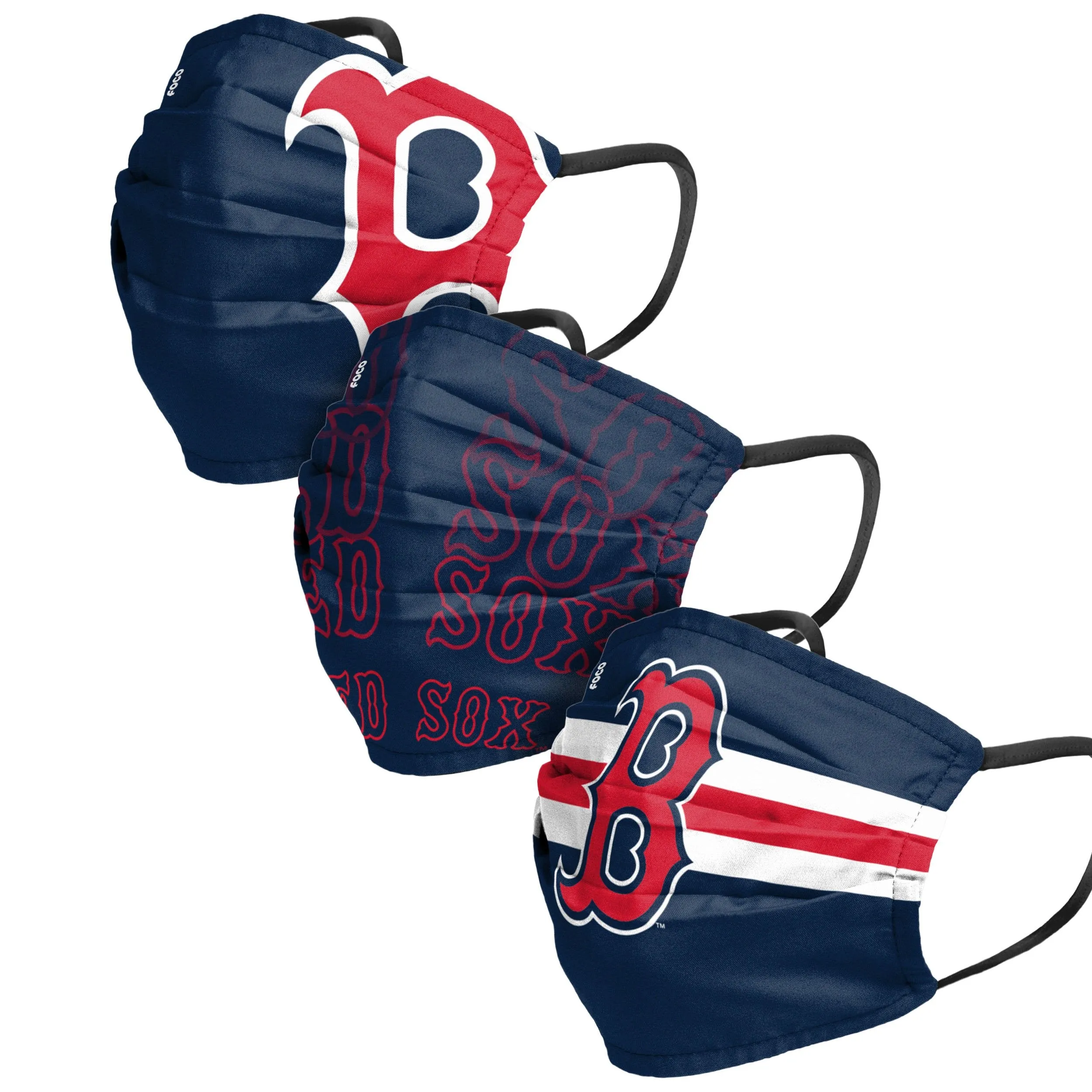 Boston Red Sox MLB Mens Matchday 3 Pack Face Cover