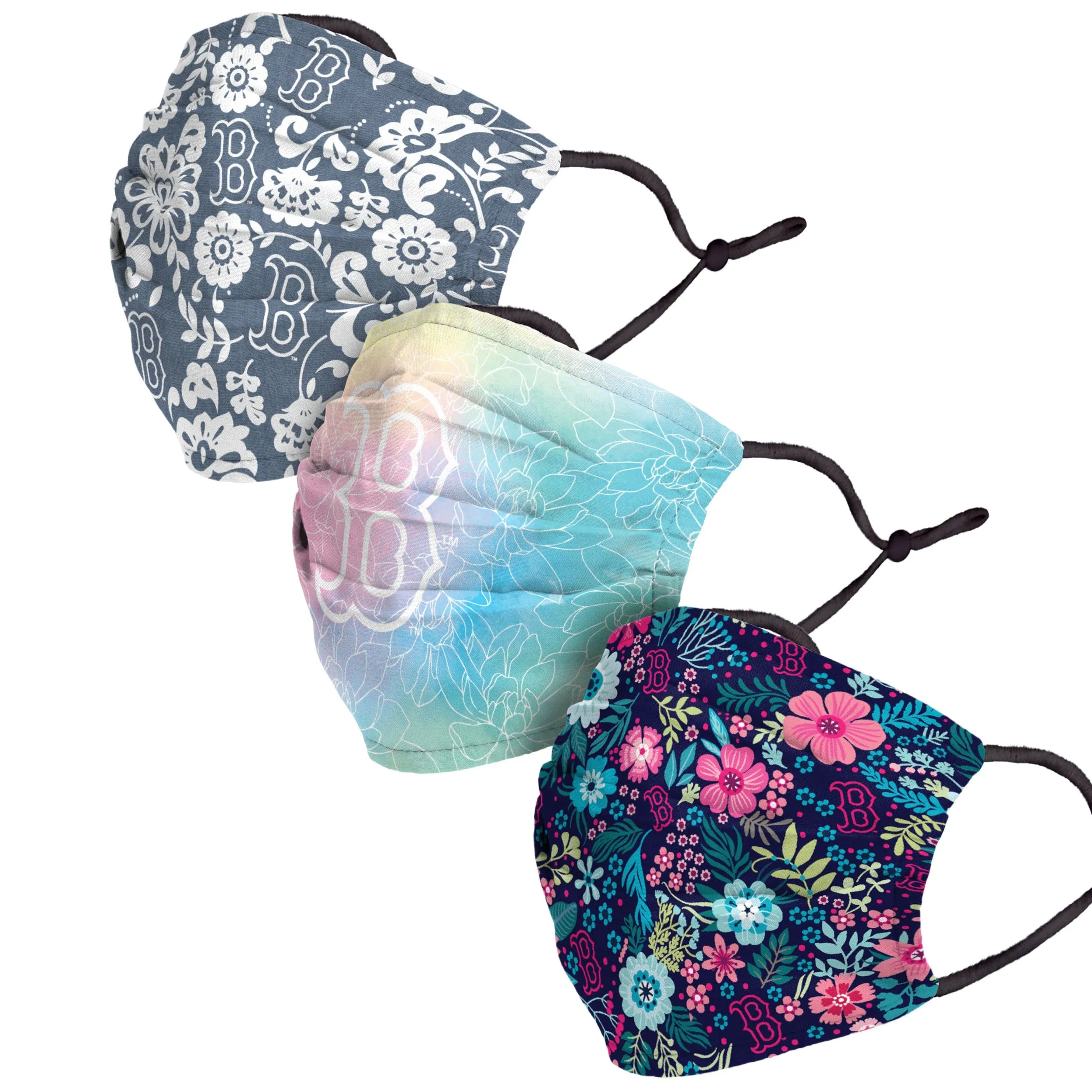 Boston Red Sox MLB Spring Flowers 3 Pack Face Cover