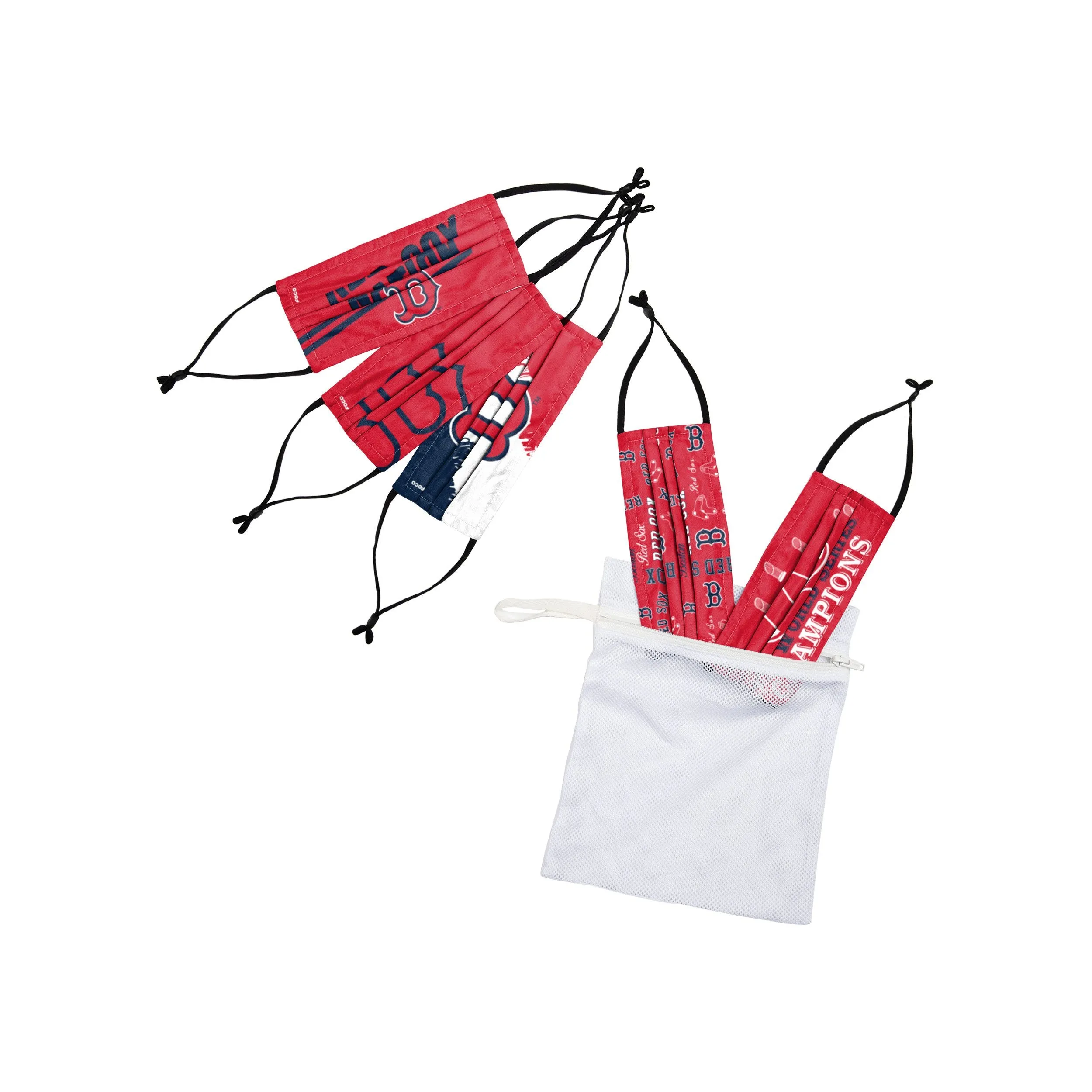 Boston Red Sox MLB Youth Rising Stars Adjustable 5 Pack Face Cover