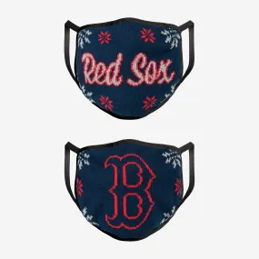 Boston Red Sox Womens Knit 2 Pack Face Cover
