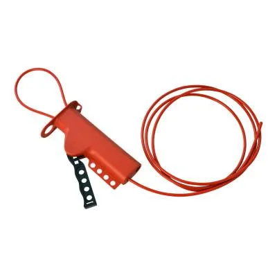 Brady® All Purpose Lockouts with Sheathed Metal Cables, 0.281" Dia. Shackle, 8 ft Cable, 50943
