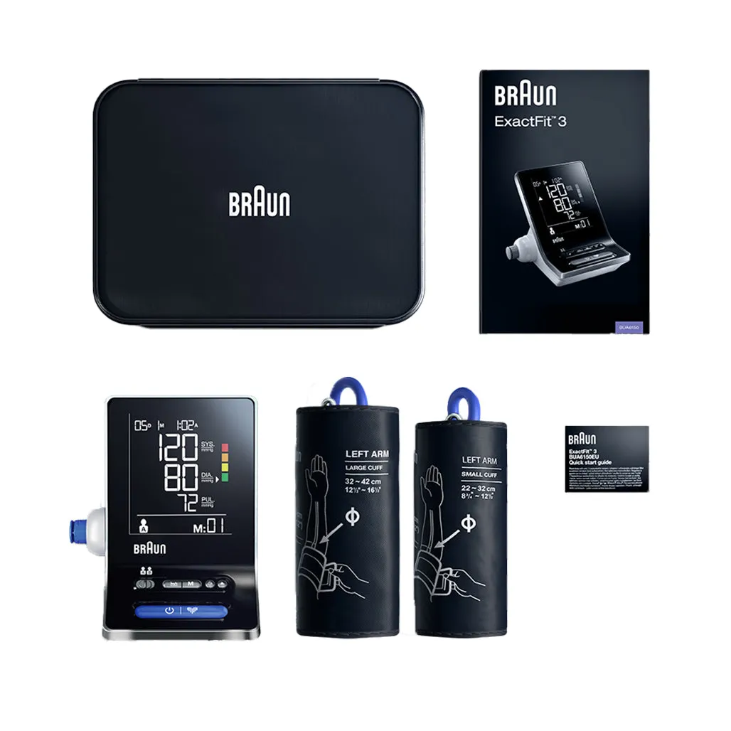 Braun ExactFit™ 3 Upper Arm Blood Pressure Monitor | Clinically Accurate, Comfortable, and Easy-to-Use